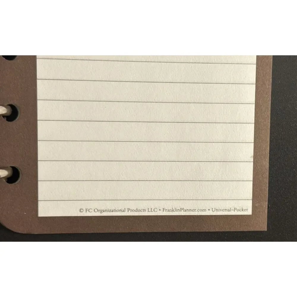 Franklin Covey Gray Black Pocket Faux Leather Open Binder Planner 6 Ring 2004